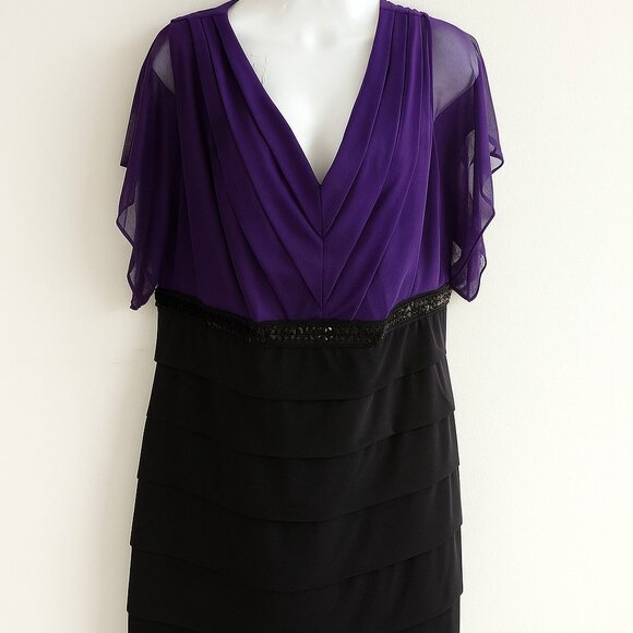 Enfocus Studio Woman Purple and black dress with sequin - Picture 1 of 3